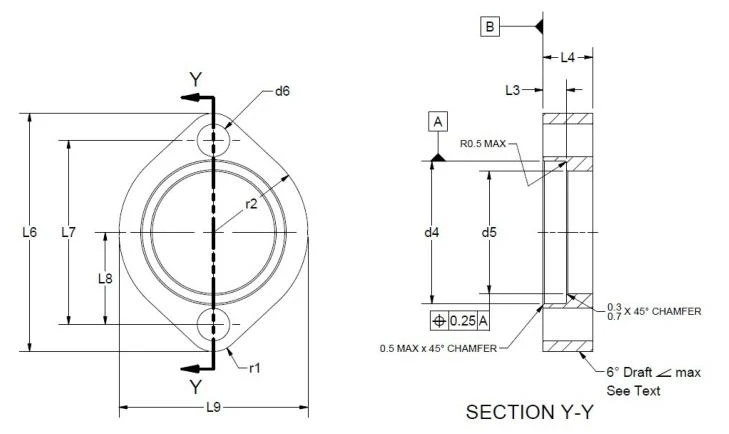 Oval flange clamp connection for air compressor